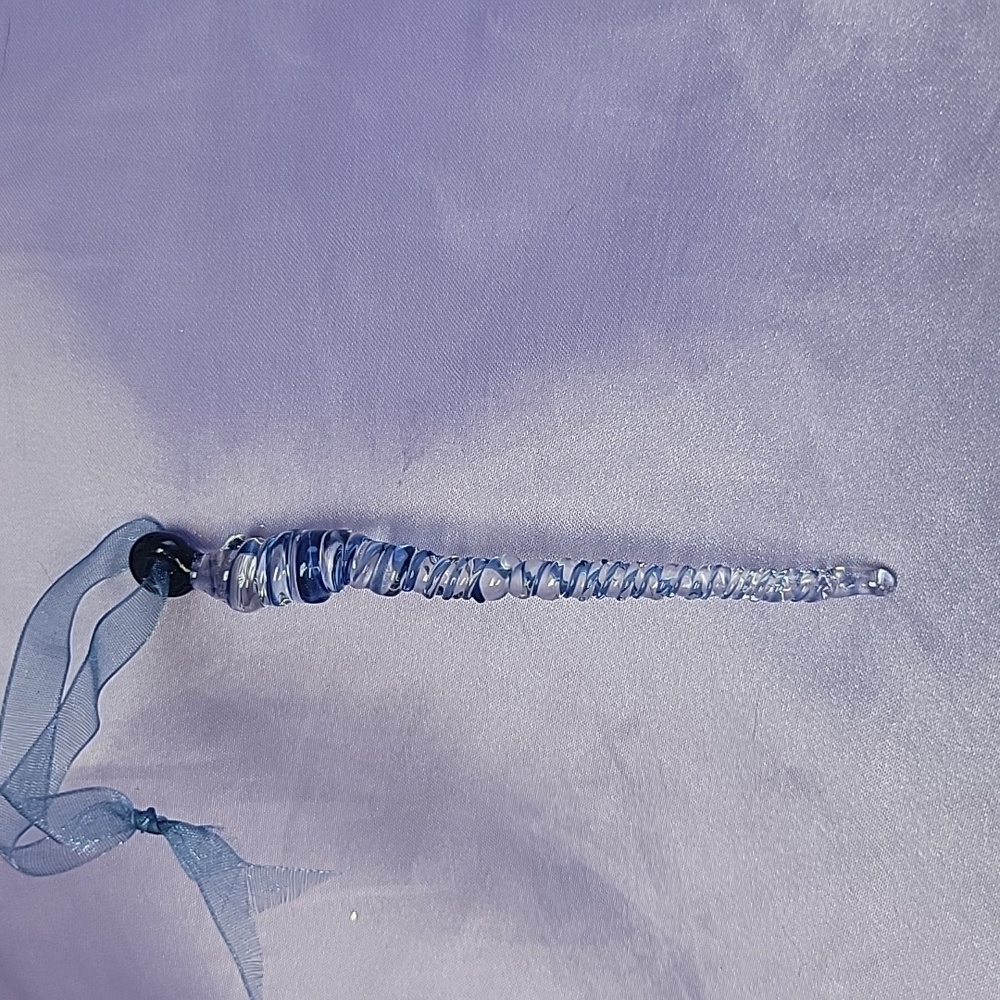 OR3 Blue - Handblown Glass Icicle Ornament